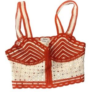 See clip 😍▶️ Jason Wu ◀️ Festival Crochet Cropped Boho Hippie Tank Top